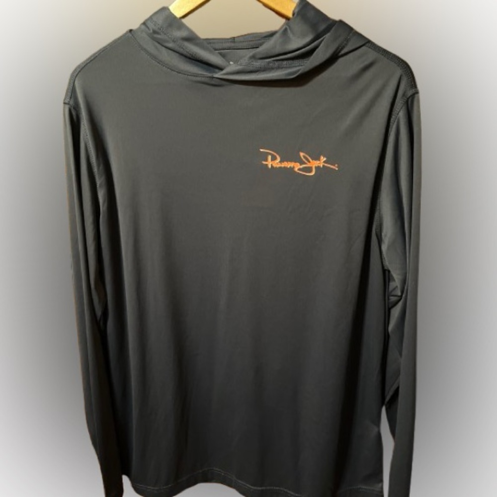 Panama Jack Sunset Sailing Blue Hoodie with Orange Logo Size Medium